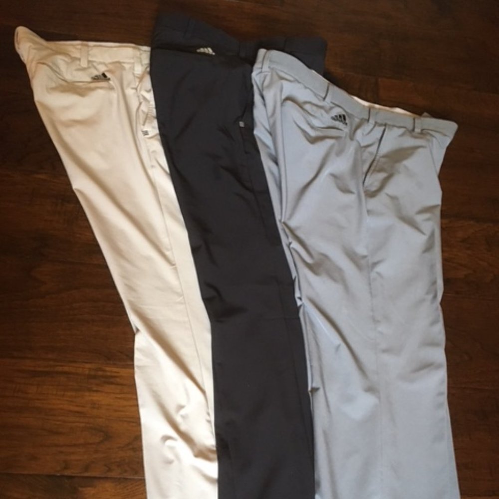 3 Adidas Golf Pants 32x30